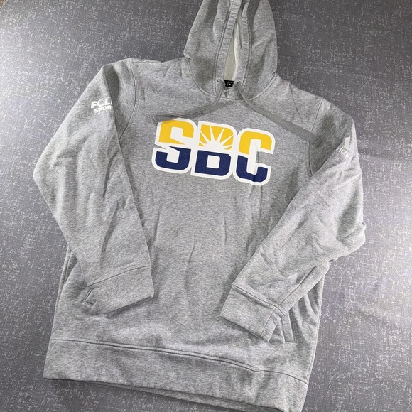Sun Belt Conference Hoodie Sweatshirt Mens Medium Gray NCAA Basketball Adidas